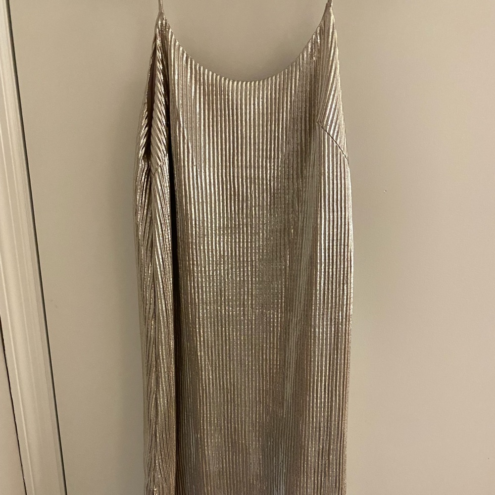 Gold midi dress